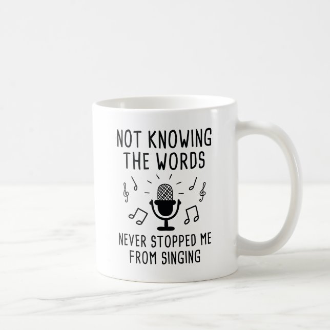 Not Knowing The Words Coffee Mug (Right)