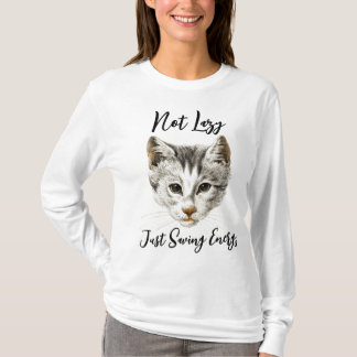 Not Lazy, Just Saving Energy – Cute Cat Design T-Shirt