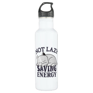 Not lazy, Saving Energy Cat 710 Ml Water Bottle
