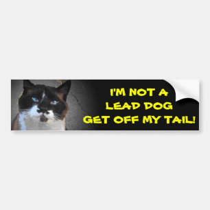 Not Lead Dog, Get Off My Tail Bumper Sticker