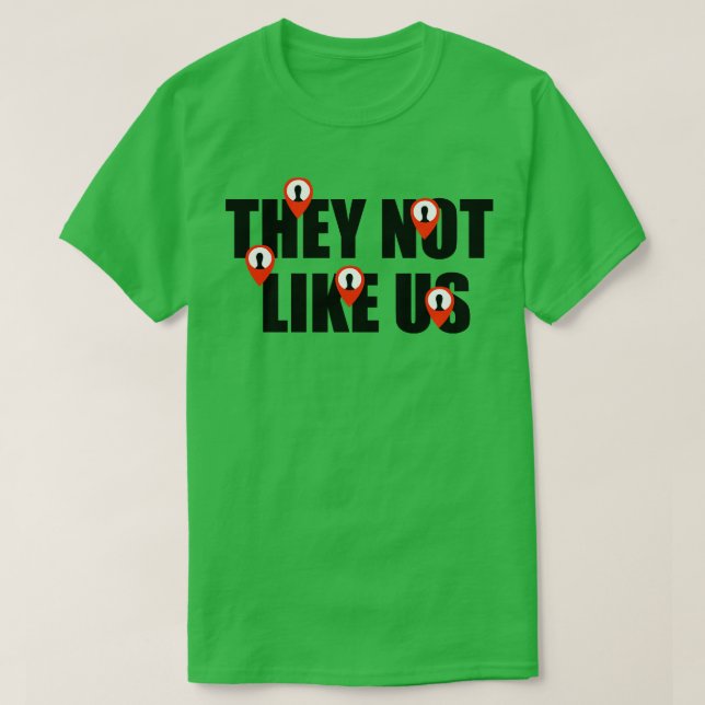 Not Like Us Kendrick Lamar Text TShirt 1 (Design Front)