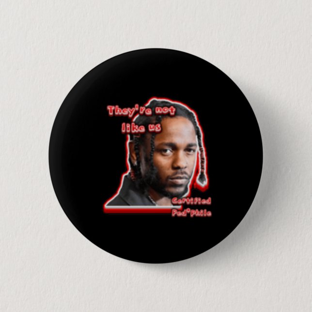 Not Like Us Sticker  6 Cm Round Badge (Front)