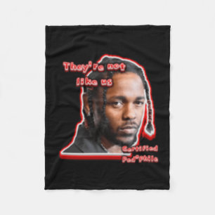 Not Like Us Sticker Fleece Blanket