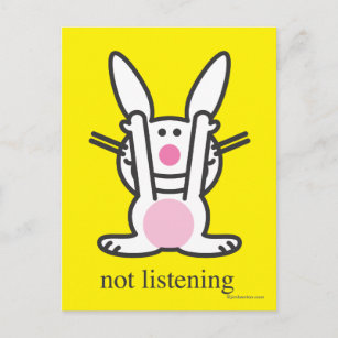 Not Listening Postcard