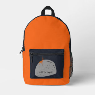 Not Lonely- Funny Character (Orange) Printed Backpack