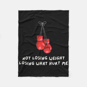 Not Losing Weight Losing What Hurt Me Red Boxing G Fleece Blanket