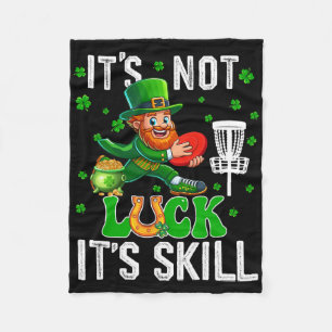Not Luck Proud Skill St. Patrick's Day Man Playing Fleece Blanket