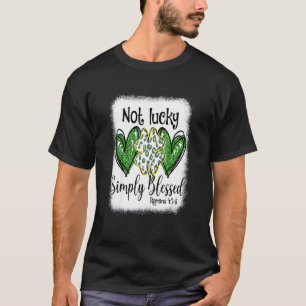 Not Lucky Just Blessed Leopard Shamrock St Patrick T-Shirt