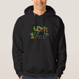 Not Lucky Just Blessed With Horse Shoe Gnome St Pa Hoodie