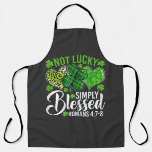 Not Lucky Simply Blessed Christian Apron