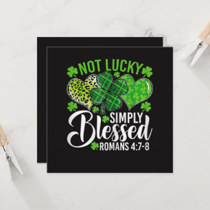 Not Lucky Simply Blessed Christian Invitation