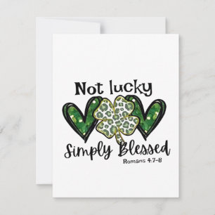 Not Lucky, Simply Blessed Lucky Charm St Patrick Card