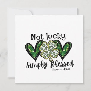 Not Lucky, Simply Blessed Lucky Charm St Patrick  Invitation