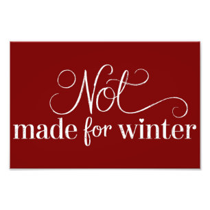 Not Made For Winter Cosy Season Christmas Merry Photo Print