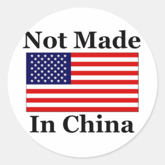 Not Made In China - American Classic Round Sticker