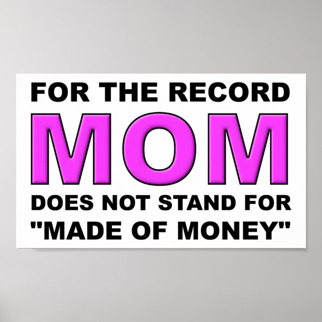 Not Made Of Money Funny Poster (Front)