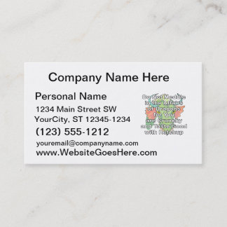 Not meddle white dragon head business card