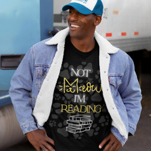 Not Meow I’m Reading Cat Art T-Shirt