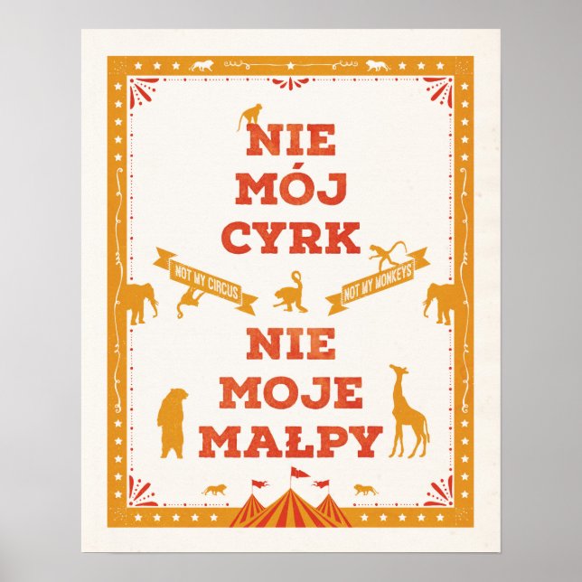 Not My Circus, Not My Monkeys: Poster (Front)