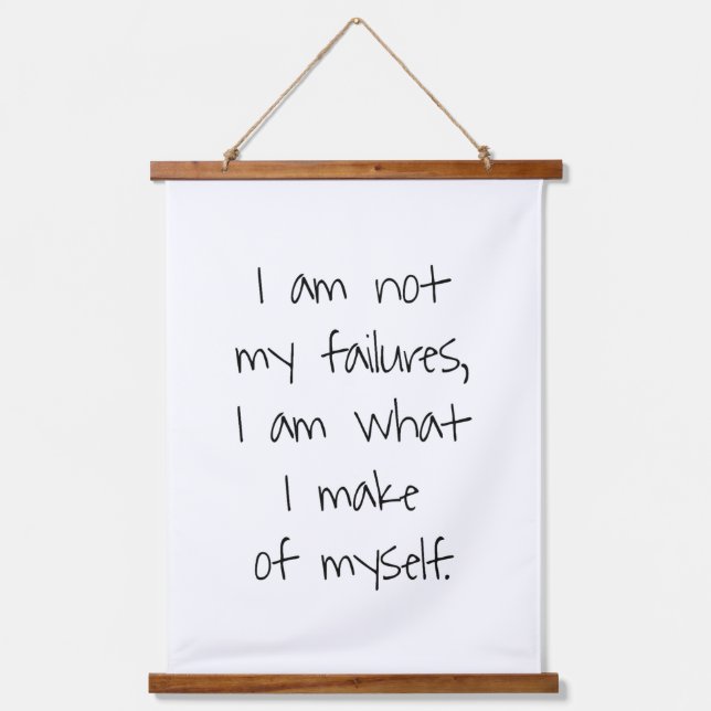 Not My Failures Wood Topped Wall Tapestry (Front)