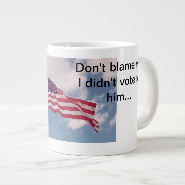 Not my fault large coffee mug (Front Right)