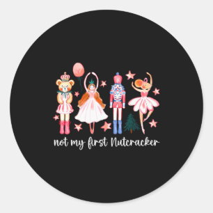 Not My First Nutcracker Ballet Sugar Fairy Plum Fu Classic Round Sticker