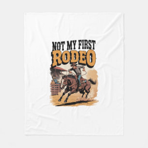 Not My First Rodeo Horse COuntry Western Fleece Blanket