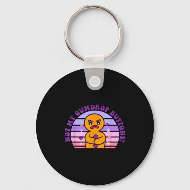 Not My Gumdrop Buttons Funny Design  Key Ring (Front)