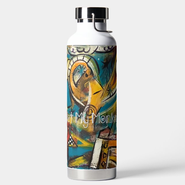 Not My Monkey" Water Bottle  (Left)