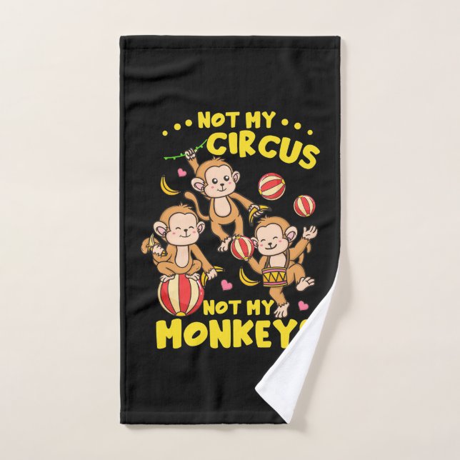 Not My Monkeys Hand Towel (Hand Towel)