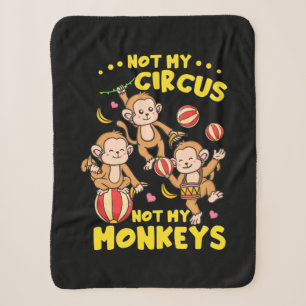 Not My Monkeys Sherpa Blanket