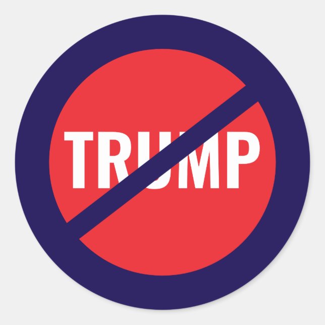 Not My President – Anti-Trump Protest Classic Round Sticker (Front)