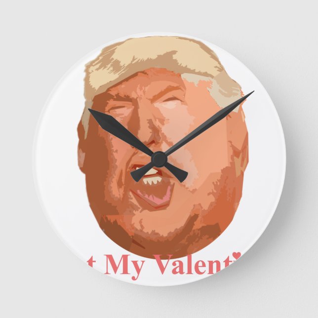 not my valentine round clock (Front)