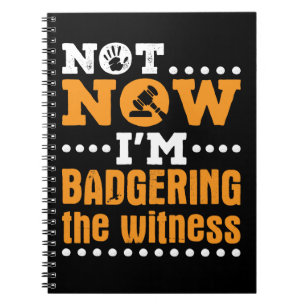 Not Now I'm Badgering the Witness Mock Trial Notebook