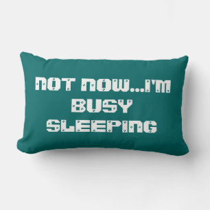 NOT NOW...I'M BUSY SLEEPING LUMBAR CUSHION