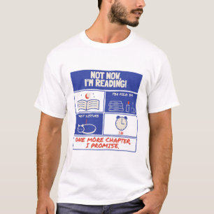 Not Now Im Reading Retro Riso Book Lover T-Shirt