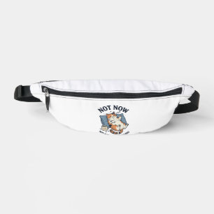 Not Now Lazy Cat Vintage Engraving Funny Cat Desig Bum Bags