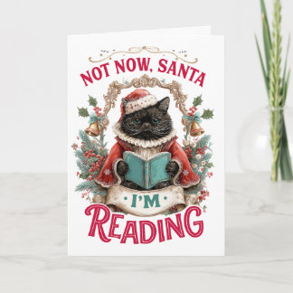 Not Now Santa I'm Reading Holiday Card