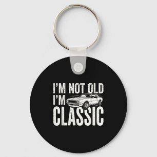 Not old classic retro muscle car funny father's key ring