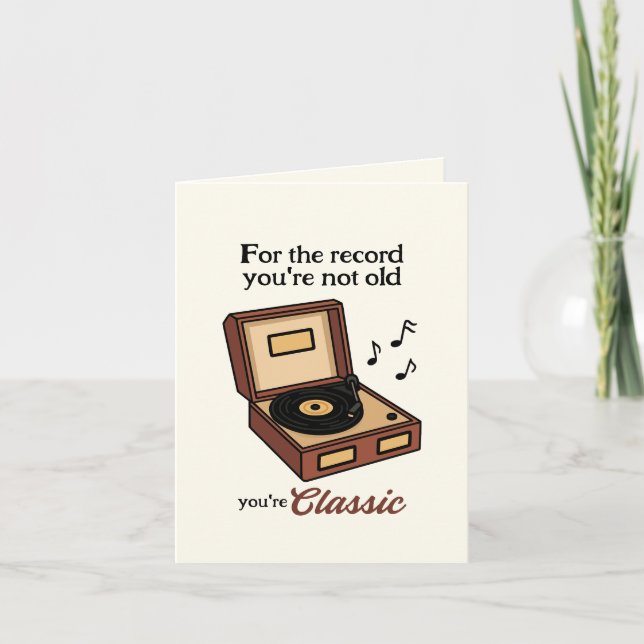 Not Old Just Classic Music box Card (Front)