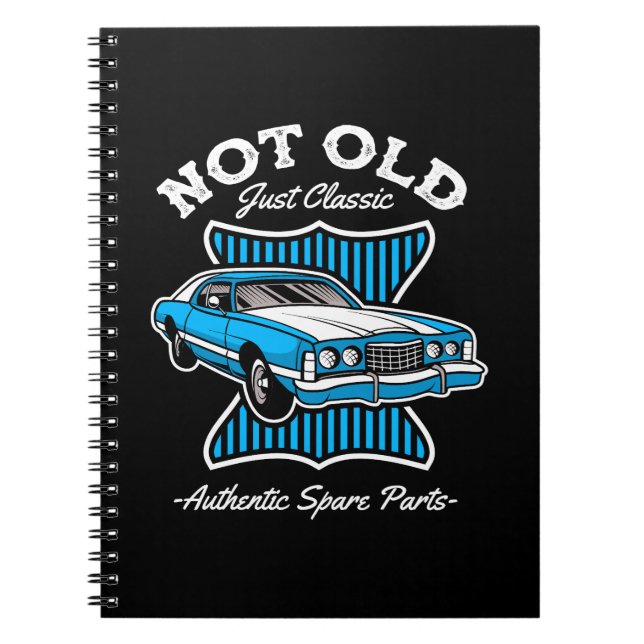 Not Old Just Classic Retro Car Design Notebook (Front)