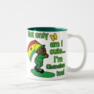 Not only am I cute I'm Ghanaian too Two-Tone Coffee Mug