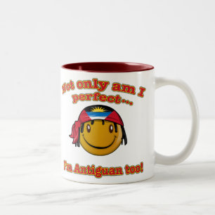 Not only am I perfect I'm Antiguan too! Two-Tone Coffee Mug