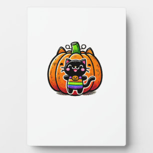 not only for Kids Adorable Halloween Black Cat and Plaque