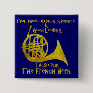 Not Only Smart French Horn 15 Cm Square Badge