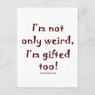 Not Only Weird Postcard