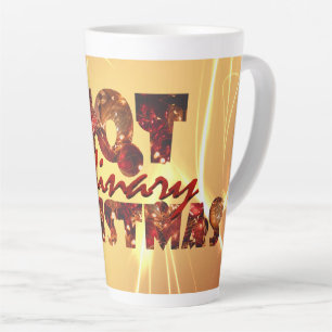 Not Ordinary Christmas Red Holidays Art Font Latte Mug