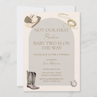 Not Our/Her First Rodeo Baby Sprinkle Invitation