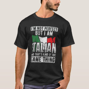 Not Perfect But Italian Same Thing Italy Flag Ital T-Shirt