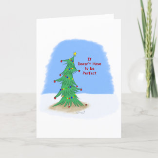 Not Perfect Christmas Tree Decorated Card